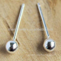 Timeless Genuine Sterling Silver Stud Earrings Smooth ball stud earrings with all sizes SEF003